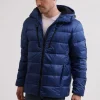 Daunenjacke EXTREME mit Kapuze und Kaschmirfutter blau