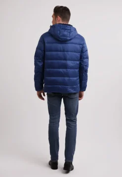 Daunenjacke EXTREME mit Kapuze und Kaschmirfutter blau