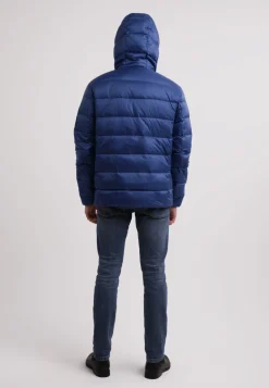 Daunenjacke EXTREME mit Kapuze und Kaschmirfutter blau
