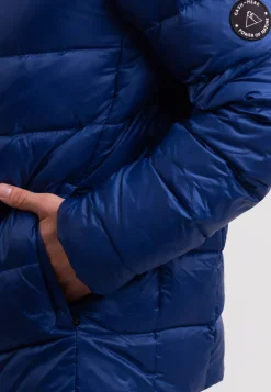 Daunenjacke EXTREME mit Kapuze und Kaschmirfutter blau