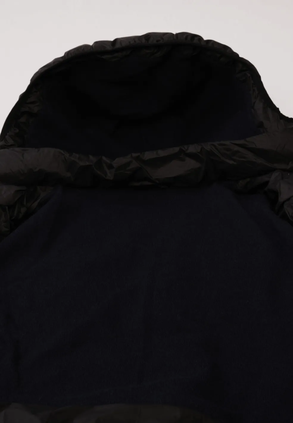 Daunenjacke mit Kapuze und Kaschmirfutter schwarz