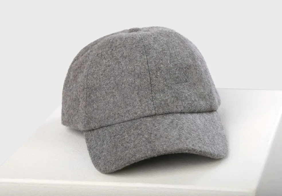 Kaschmir Baseballmütze grau