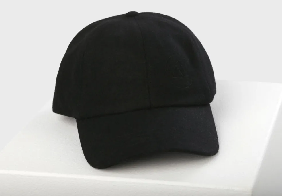 Kaschmir Baseballmütze schwarz