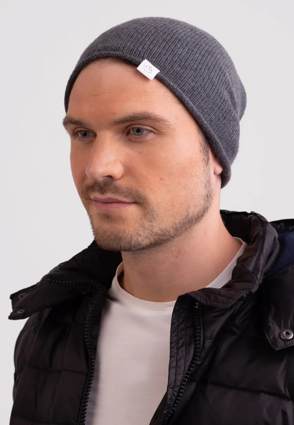 Kaschmir Beanie anthrazit