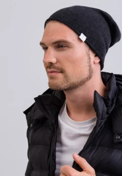 Kaschmir Beanie dunkel anthrazit