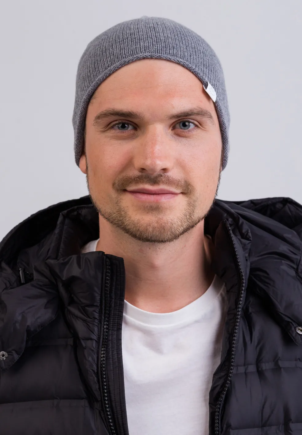 Kaschmir Beanie grau