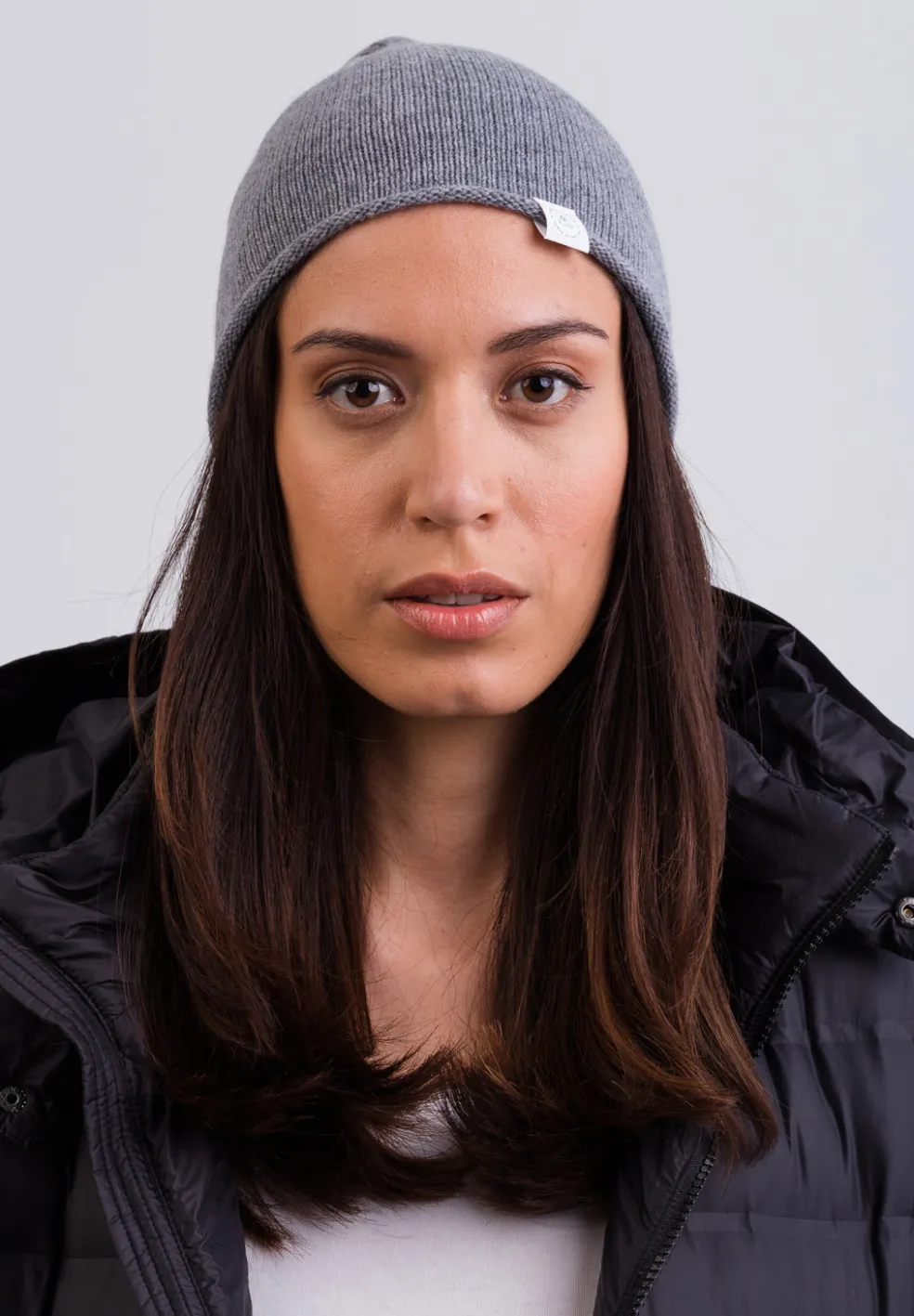 Kaschmir Beanie grau