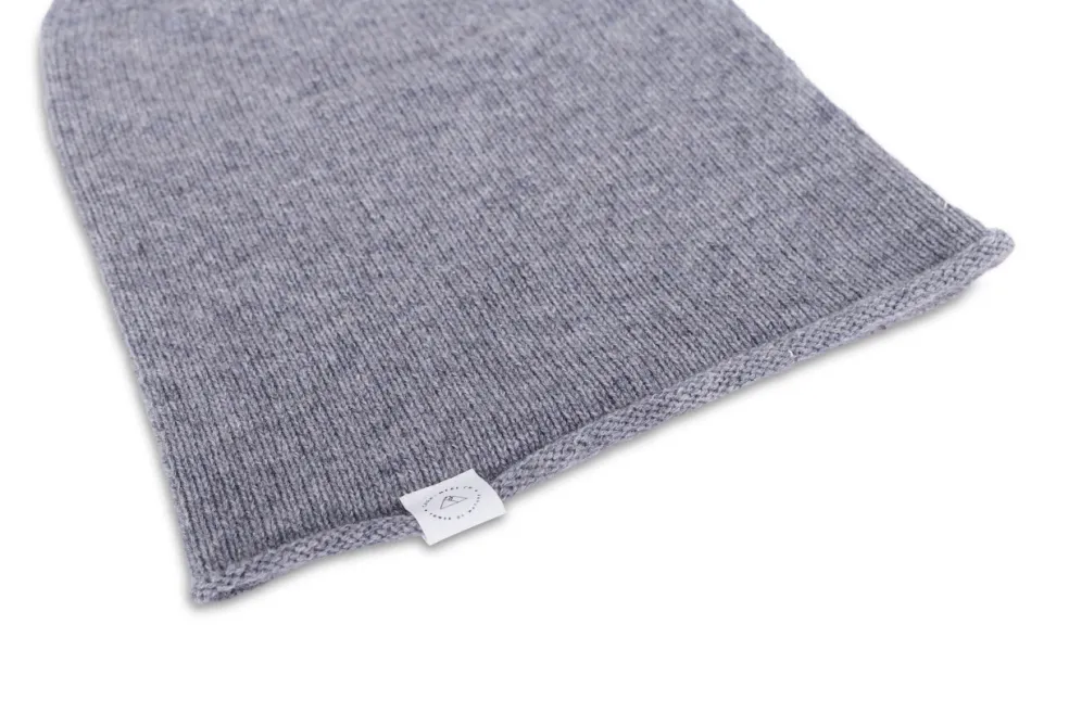 Kaschmir Beanie grau