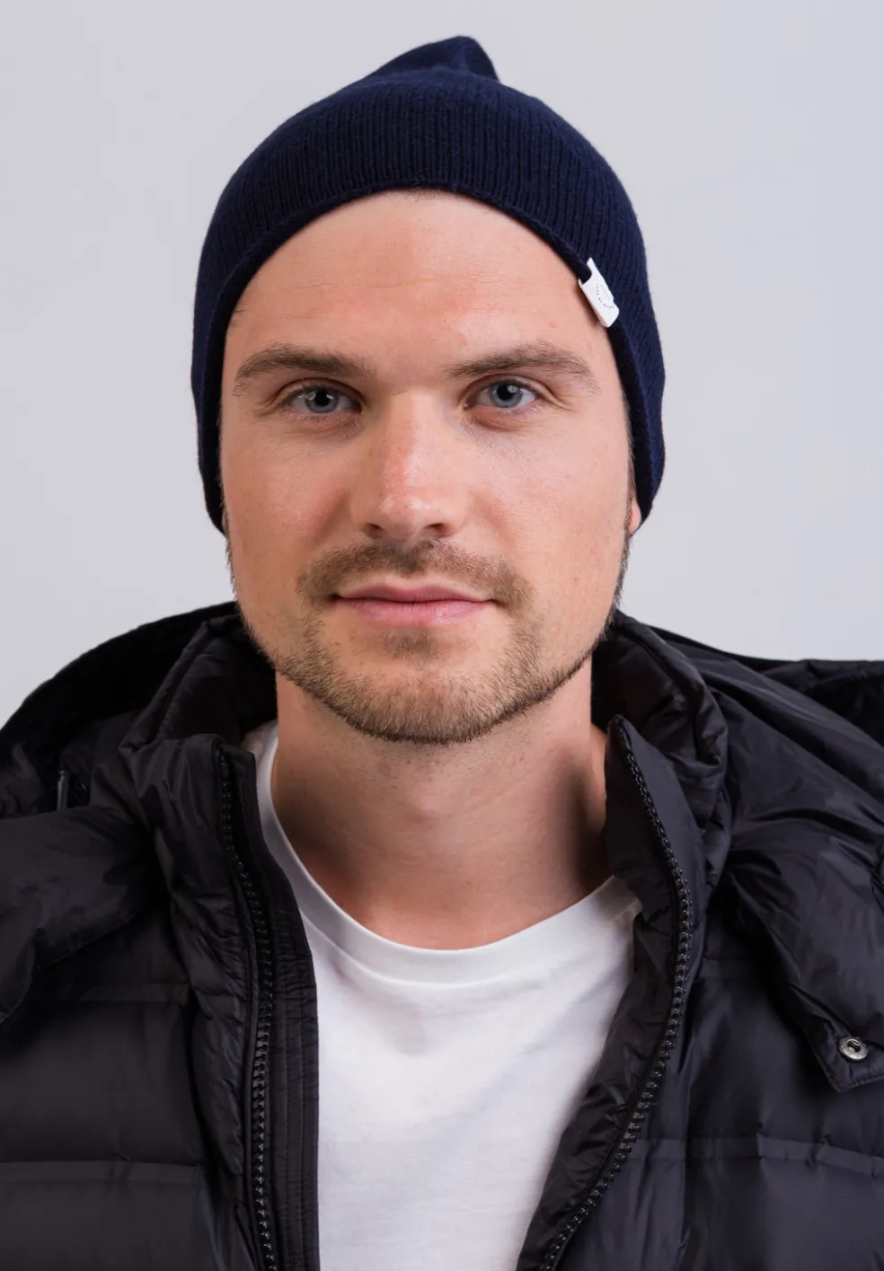 Kaschmir Beanie marine blau