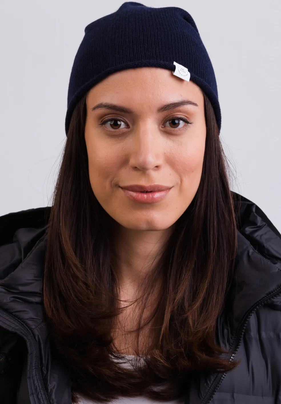 Kaschmir Beanie marine blau