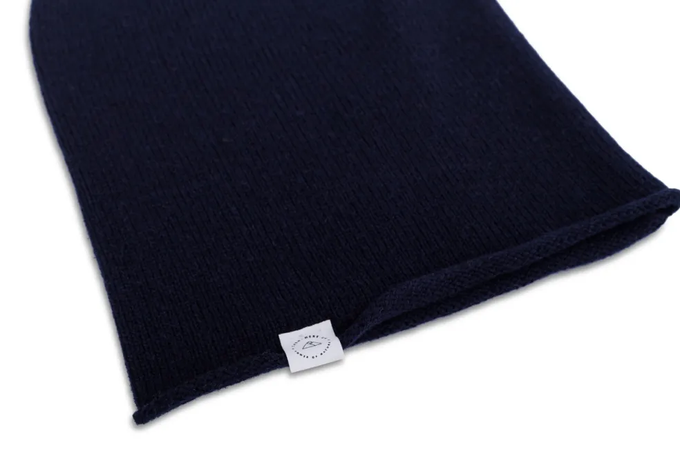 Kaschmir Beanie marine blau
