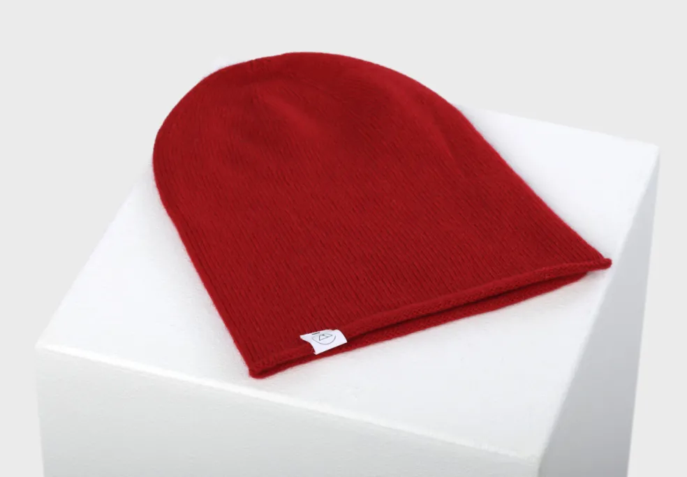 Kaschmir Beanie postbox rot