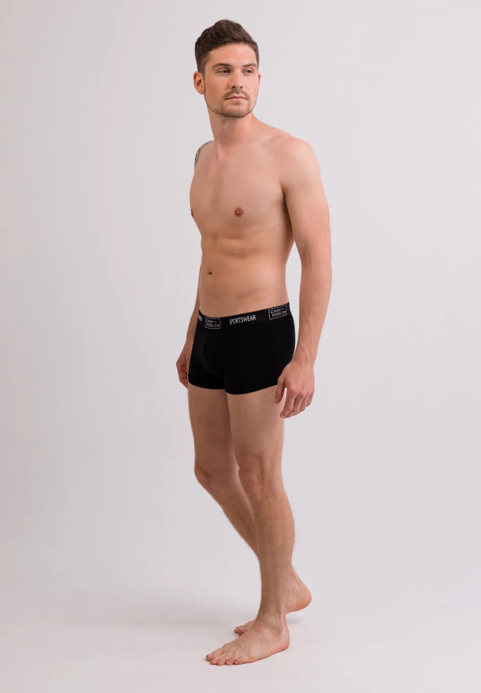 Kaschmir Boxershorts schwarz