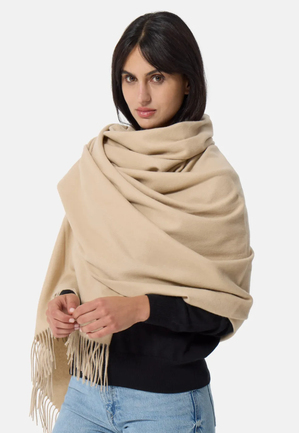 Kaschmir Decke (GOTS) camel