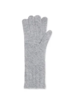 Kaschmir Handschuhe brushed hellgrau