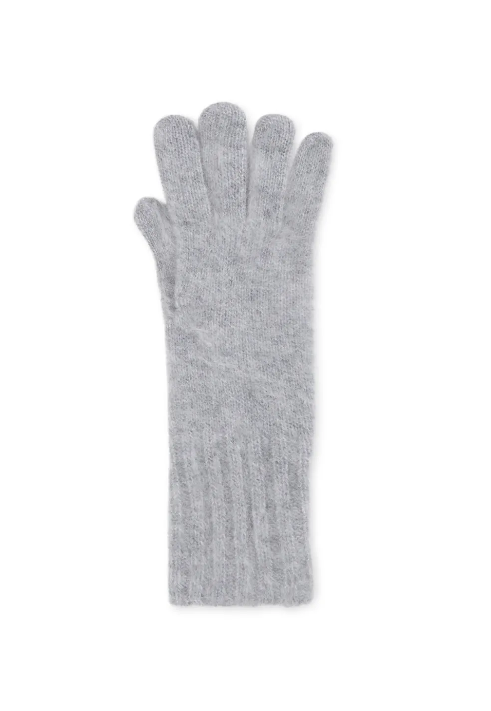 Kaschmir Handschuhe brushed hellgrau