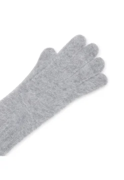 Kaschmir Handschuhe brushed hellgrau