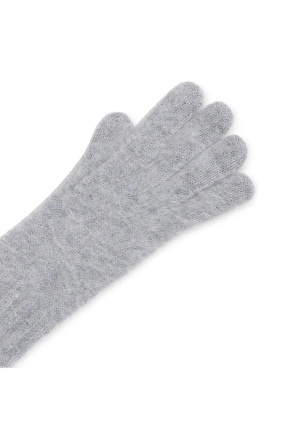 Kaschmir Handschuhe brushed hellgrau