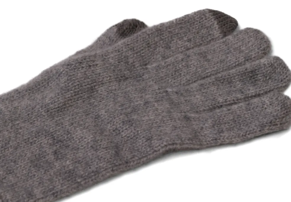 Kaschmir Handschuhe Touchscreen tauglich grau