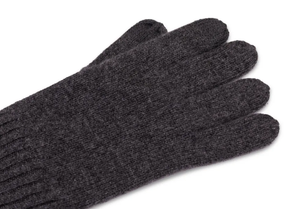 Kaschmir Handschuhe Touchscreen tauglich anthrazit