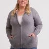 Kaschmir Kapuzenpullover Hoodie grau