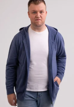 Kaschmir Kapuzenpullover Hoodie jeans blau
