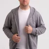 Kaschmir Kapuzenpullover Hoodie grau