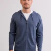 Kaschmir Kapuzenpullover Hoodie jeans blau