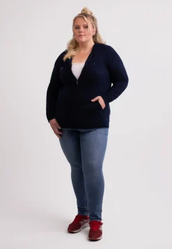 Kaschmir Kapuzenpullover Hoodie marine blau