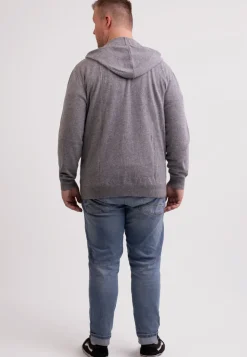 Kaschmir Kapuzenpullover Hoodie grau