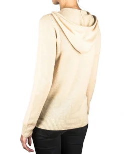 Kaschmir Kapuzenpullover Hoodie camel