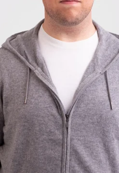 Kaschmir Kapuzenpullover Hoodie grau