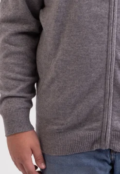 Kaschmir Kapuzenpullover Hoodie grau