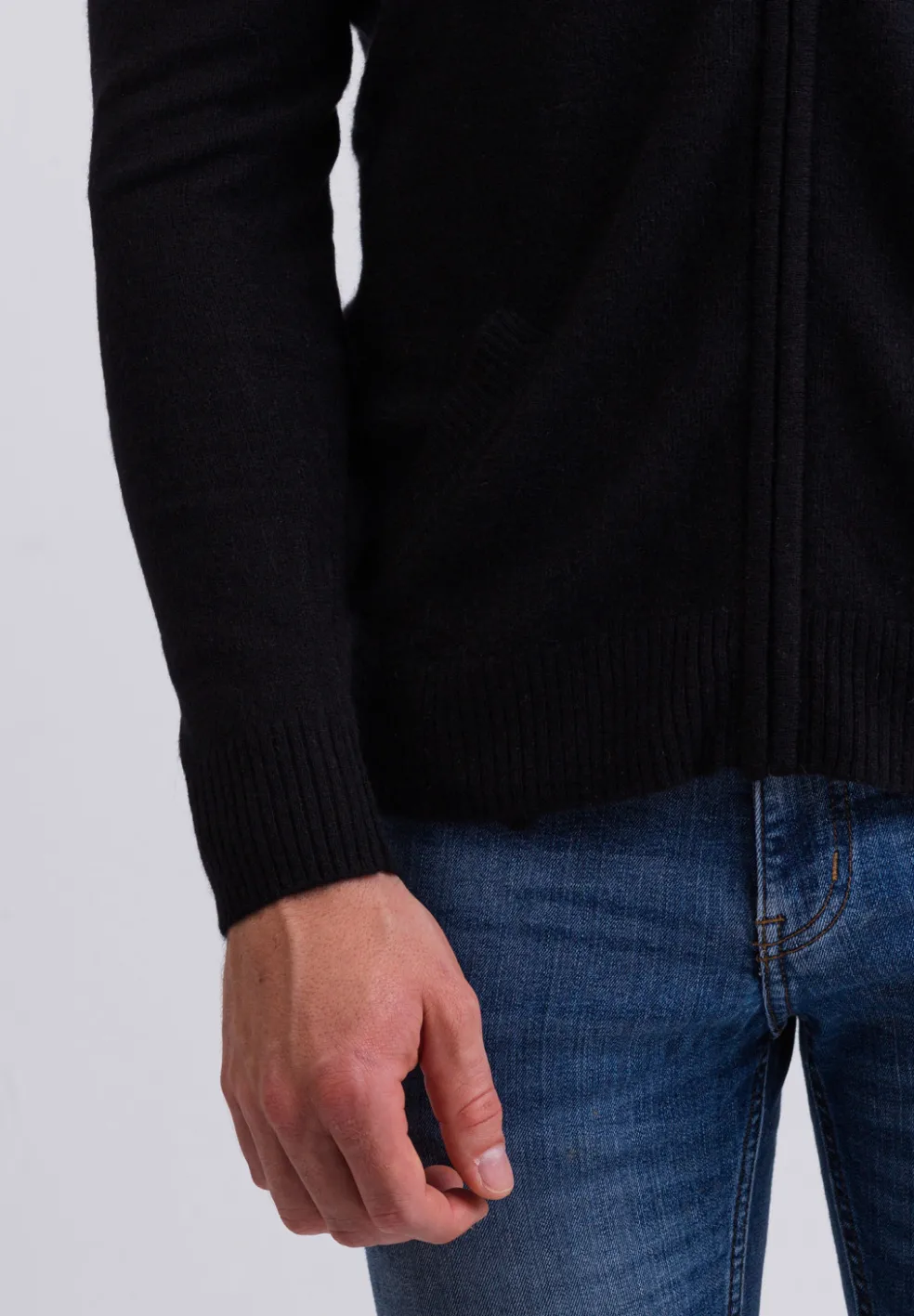 Kaschmir Kapuzenpullover Hoodie schwarz