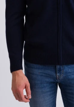Kaschmir Kapuzenpullover Hoodie marine blau