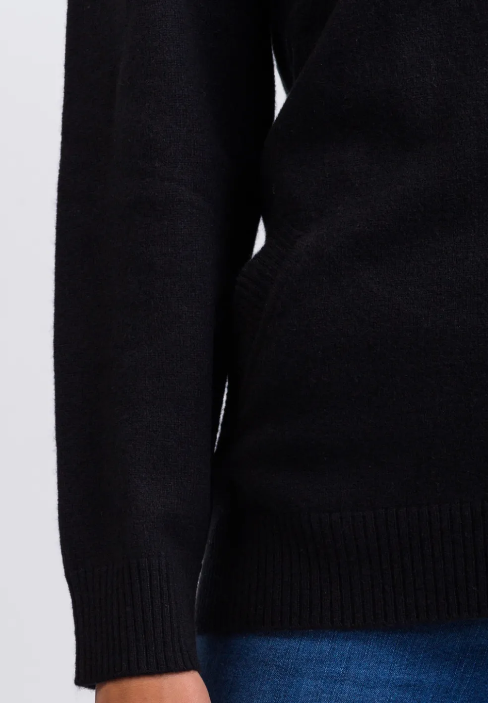 Kaschmir Kapuzenpullover Hoodie schwarz