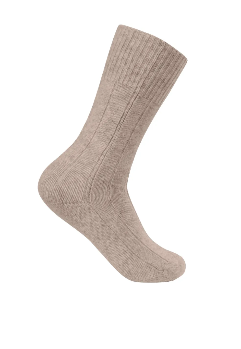 Kaschmir Kuschelsocken beige melange
