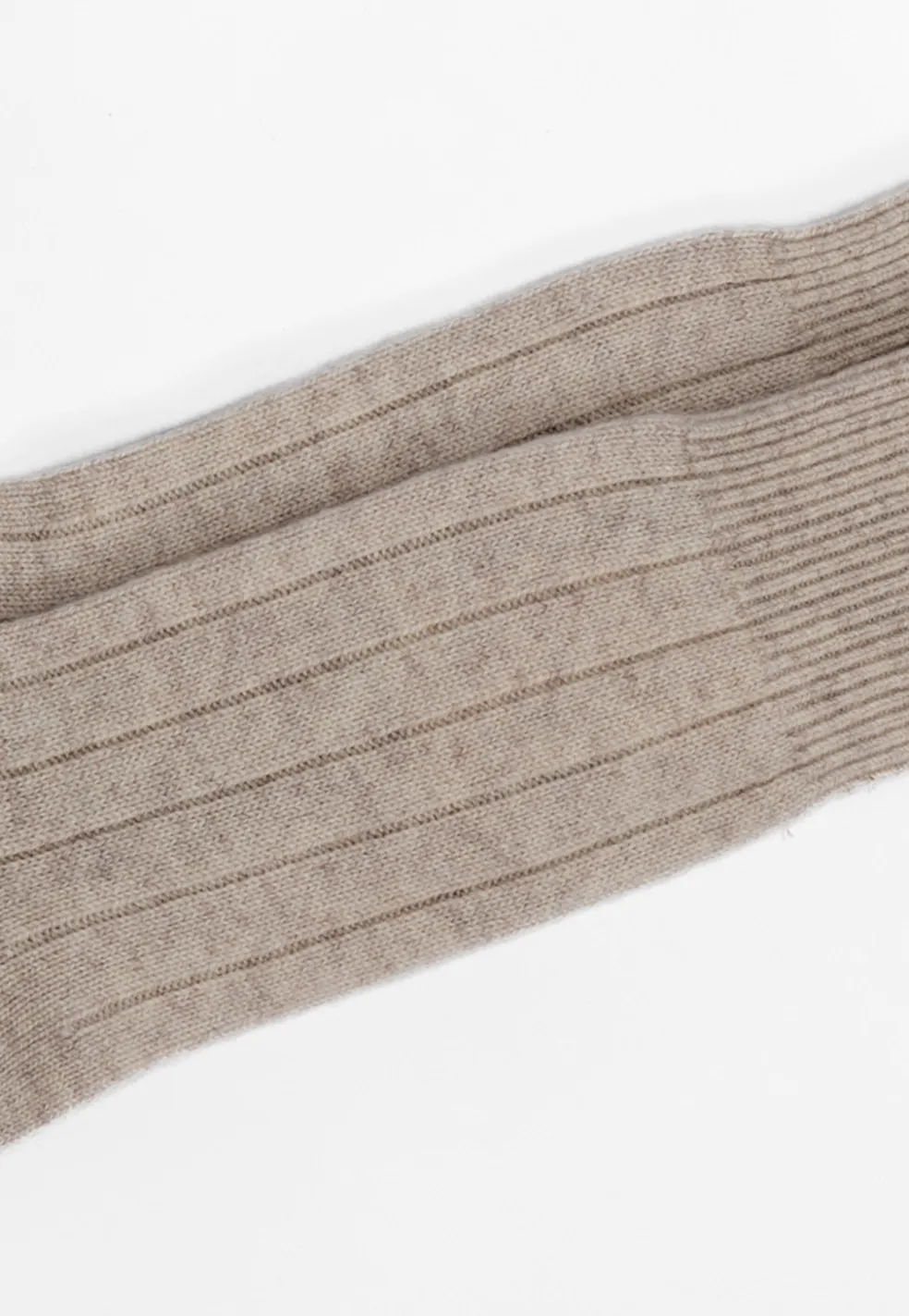 Kaschmir Kuschelsocken beige melange