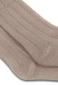 Kaschmir Kuschelsocken beige melange