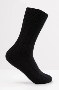 Kaschmir Kuschelsocken schwarz