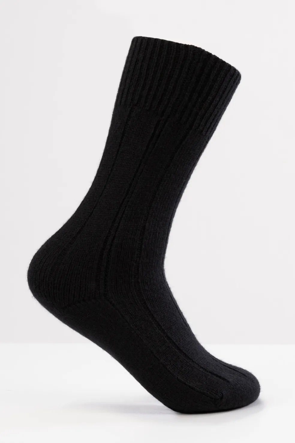 Kaschmir Kuschelsocken schwarz