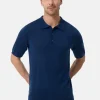 Kaschmir Poloshirt Kurzarm marine blau