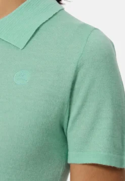 Kaschmir Poloshirt Kurzarm minzgrün