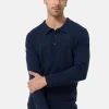 Kaschmir Poloshirt Langarm marine blau