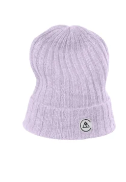 Kaschmir Rib Mütze hell violet