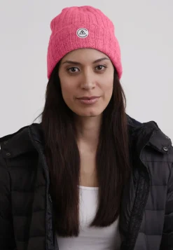 Kaschmir Rib Mütze malibu pink