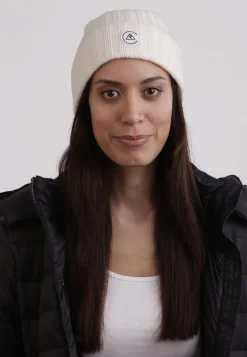 Kaschmir Rib Mütze weiss