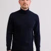 Kaschmir Rollkragen Pullover marine blau