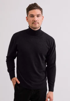 Kaschmir Rollkragen Pullover dunkel anthrazit