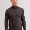 Kaschmir Rollkragen Pullover taupe melange